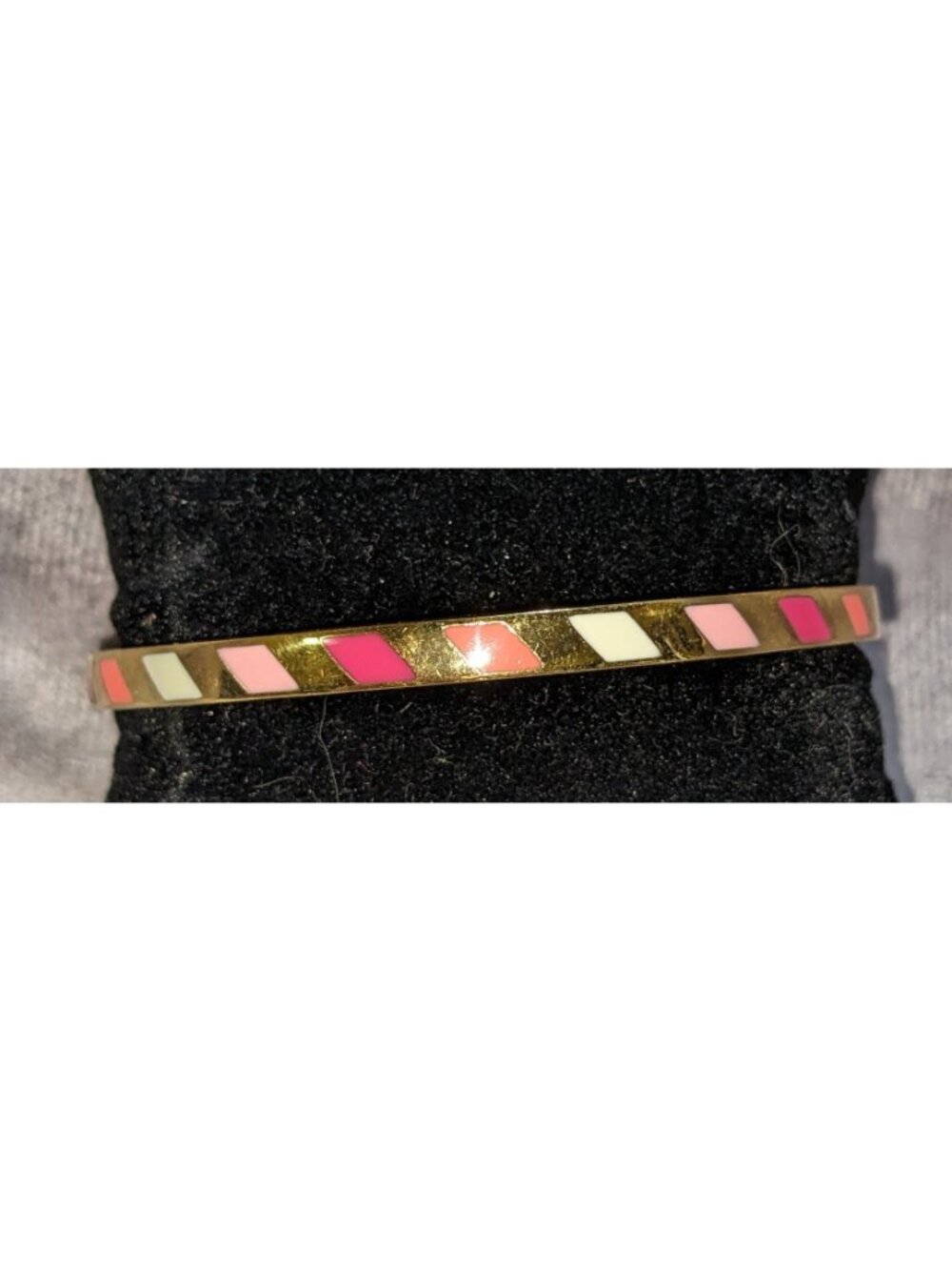 Kate Spade Three Cheers Enamel Bangle Bracelet Goldtone Multicolor - Picture 4 of 9